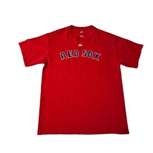 Boston Red Sox David Ortiz Majestic Big Papi #34 MLB T-Shirt Men's Size Large